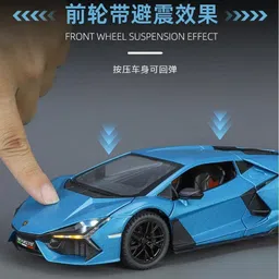 arniyavala 1:24 Lamborghini Revuelto Diecast Pull Back Acousto-Optic Alloy Metal Toy Car image 5