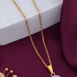 SZN Set Of 2 Gold-Plated Circular Shaped Pendants With Chains image 4