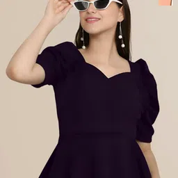 Mast & Harbour Women Pack Of 2 Puff Sleeves Peplum Top-picture-17