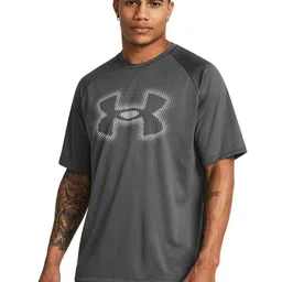 UNDER ARMOUR Brand Logo Print Raglan Sleeves Loose Fit Tech Training T-shirt image 1