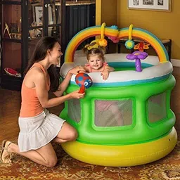 intelligent Bestway Up, in & Over Quick Assembly and Detachable Playpen with Free Pump Inflatable Swimming Pool-picture-24