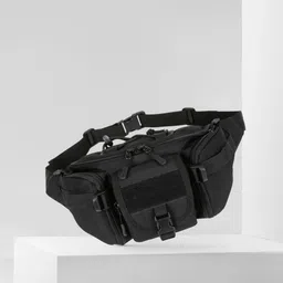 divinezon Outdoor Unisex Tactical Military Waist Pack Chest Bag 3 Pocket Holder Black Waist bag-image-44
