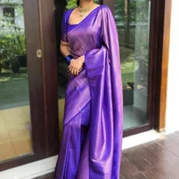 VILLE FASHION Woven Design Zari Saree-image-23