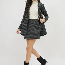 Athena Checked Mini Pencil Skirt image 3