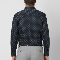 van heusen V Dot Men Spread Collar Geometric Printed Cotton Formal Shirt image 5