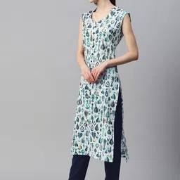 Indibelle Women Dyed Thread Work Kurta image 3