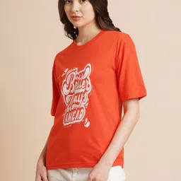 ANJIR Women Typography Printed T-shirt image 4