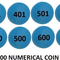 morel EMBOSSED 1TO 1000 NUMERICAL PLASTIC TOKEN COIN(31MM) FOR SHOP BOARD GAMES,SCHOOL image 2