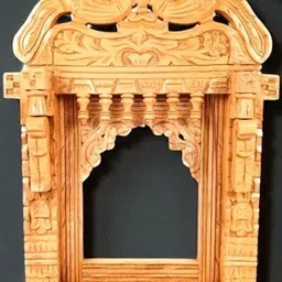 apka mart Peacock Jharokha Wooden Frame Wall Decor image 3