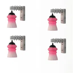 SOMIL Pink Glass Cylinder Printed Wall Lamps-picture-53