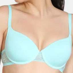 Zivame Medium Coverage Underwired Lightly Padded Cotton T-shirt Bra image 2