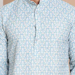Anouk Men Floral Printed Sequinned Floral Kurta image 2