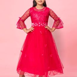 HERE&NOW Girls Embellished Sequined Gown Dress-picture-24