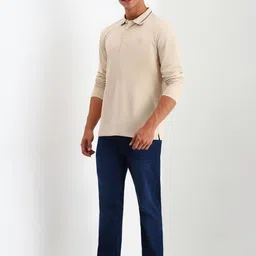 Allen Solly Men Solid Polo Collar Cotton T-shirt image 5