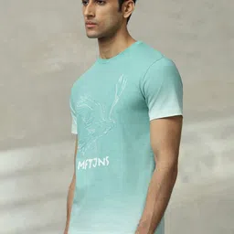 Mufti Men Graphic Printed Round Neck Cotton Slim Fit T-shirt image 3