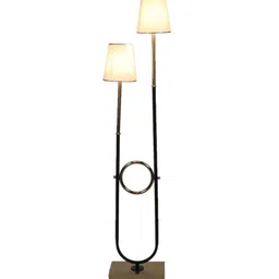 sapphire Cream Fabric Shade Novelty Floor Lamp With Iron Base image 4