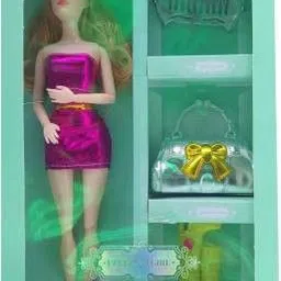 tenmar ED10 Big Size Baby Fashion Doll With Shoes & Fashion Accessories Kit Play Set (Multicolor) image 1