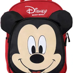 Mickey Mouse 15 inch Polyster School Bag/Backpack For Kids, Red & Black School Bag-image-25