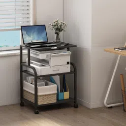 winstar 3-Tier Printer Stand, Solid & Sturdy, Modern Look, Space Saving | Metal Computer Desk image 4
