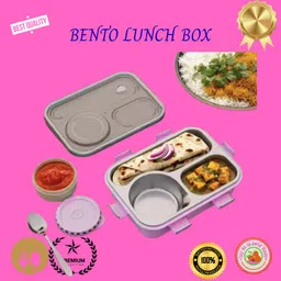 Lunch Box for Kids Compartment Insulated Stainless Steel Tiffin Box for KID_K145 3 Containers Lunch Box-image-34