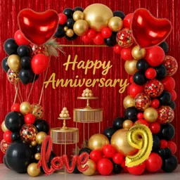 groovy dudz 9th Happy Anniversary Decoration Kit – 55 Pcs-picture-13