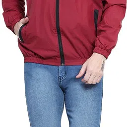 HouseOfCommon Bike Windcheater Jacket For Men Self Design Men Wind Cheater-image-5