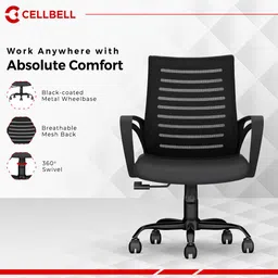 cellbell Desire C104 Mid Back Comfortable Fabric Office Executive Chair image 5