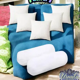 urmila creation 2 Bolester 5 Cushion Microfibre Stripes Bolster Pack of 7-picture-26