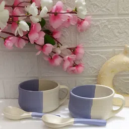 aav world Ceramic Soup Bowl DOUBLE SHED PURPLE SOUP BOWLS IN CERAMIC image 5