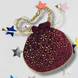 sahiba Women Maroon Potli image 2