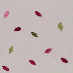 Pink Floral Polyester 7 Ft Sheer Eyelet Door Curtain by GM Fabrics image 4