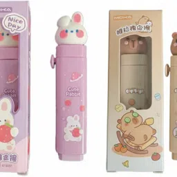 zilly fun Cute Animal Push-Pull Eraser Set (Rabbit & Bear) Non-Toxic Eraser-picture-19