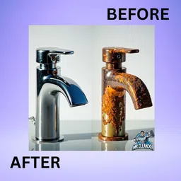 mr.cleanx TAP AND SHOWER CLEANER Rust Removal Solution with Trigger Spray image 2
