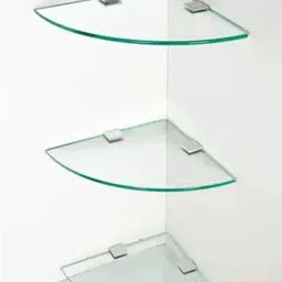windowera Glass Corner Shelf Suitable For Bathroom, Kitchen, Living room,, Multi Usage Glass Wall Shelf-picture-10