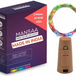 mansaa 20 LEDs 1.98 m Multicolor Steady String Rice Lights-picture-26