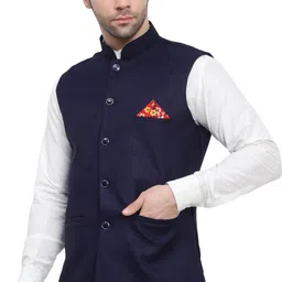 trewsd Solid Men Waistcoat image 3
