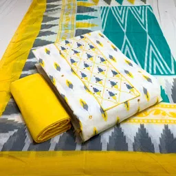 vinayak fashoin Unstitched Cotton Blend Kurta & Churidar Material Embroidered-picture-20