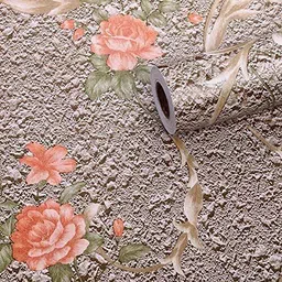 luxura creations Vinyl Decorative Beige, Orange, Multicolor Wallpaper-picture-12