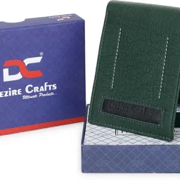 dezire crafts Men Trendy, Casual, Evening/Party, Formal, Travel, Ethnic Green Artificial Leather Wallet - Regular Size image 4