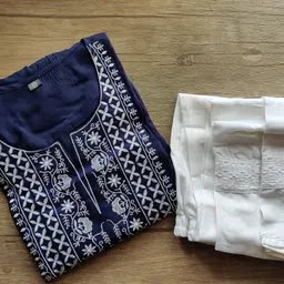 fulera Women Viscose Rayon Kurta Pant Set image 3