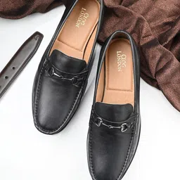 CLOG LONDON Men Leather Square Toe Loafers-picture-19