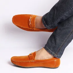 FAUSTO Men Brown Comfort Loafers image 1