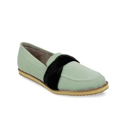 Wet Blue Women Green & Black Loafers-picture-36