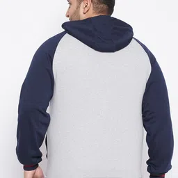 austivo Men Full Sleeve Color Block Hooded Sweatshirt image 2