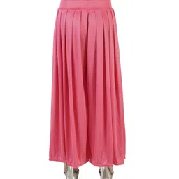 fashion bazaar Pack of 2 Women Flared Dark Green, Pink Lycra Blend Trousers image 2