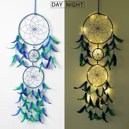 duli Dream catcher with Lights Wall Hanging for LivingRoom Bedroom Balcony Decoration Feather Dream Catcher-picture-16