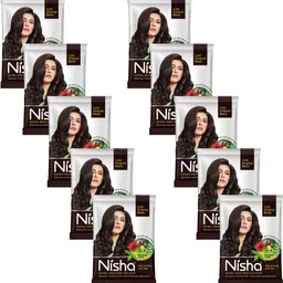Natural Herbal Care Henna Powder For Hair For Women & Men 10 gm (Pack OF 10) , Original Black-image-0
