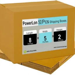 powerlon Corrugated Cardboard 3PLY Xtra-Small Packing, E-commerce Shipping, Moving, Box Size : 8x5x2 Inch Packaging Box-picture-13