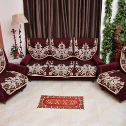 multitex Cotton Floral 3+2 Seater Sofa Cover-picture-17