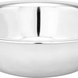 jaggery Stainless Steel Storage Bowl Dhhama,gamla,kathot,deep Bowl for kneading Dough (Dia -33cm,4.2LTR)-picture-17